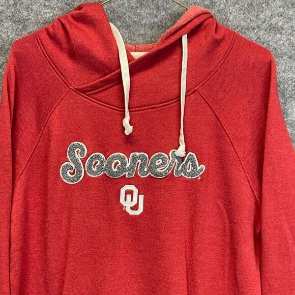CAPTIVATING APPAREL OU Hoodie Sweatshirt Womens XL Red Pullover Oklahoma Sooners - Picture 2 of 16
